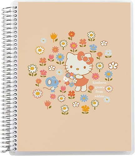 Miniatura 2 de Erin Condren Cuaderno de cuadrícula de puntos encuadernados en espiral de 8.5 x 11 pulgadas, Hello Kitty Kindness Grows From Within, cuaderno de