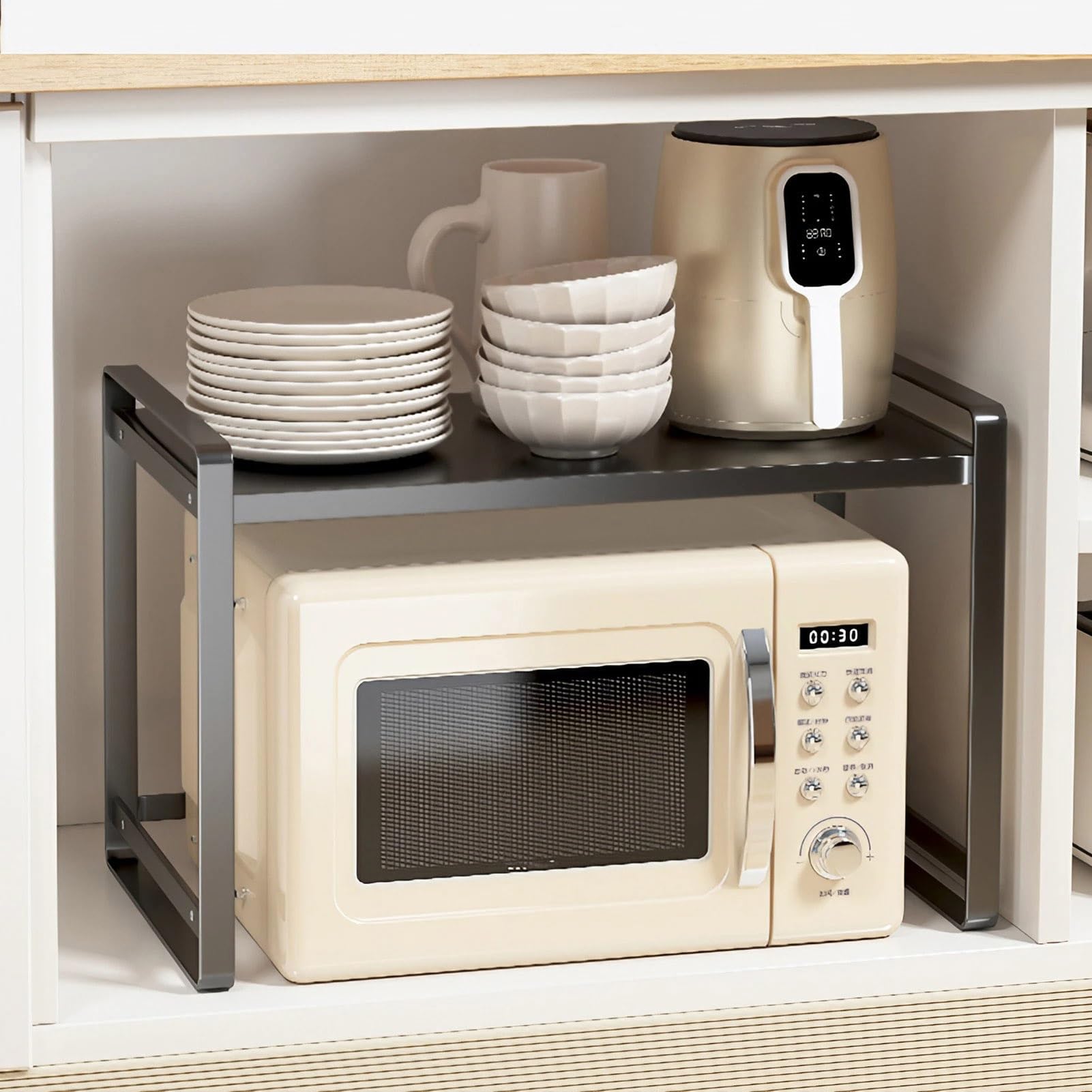 Étagère de comptoir pour organiser le coin café et le micro-ondes