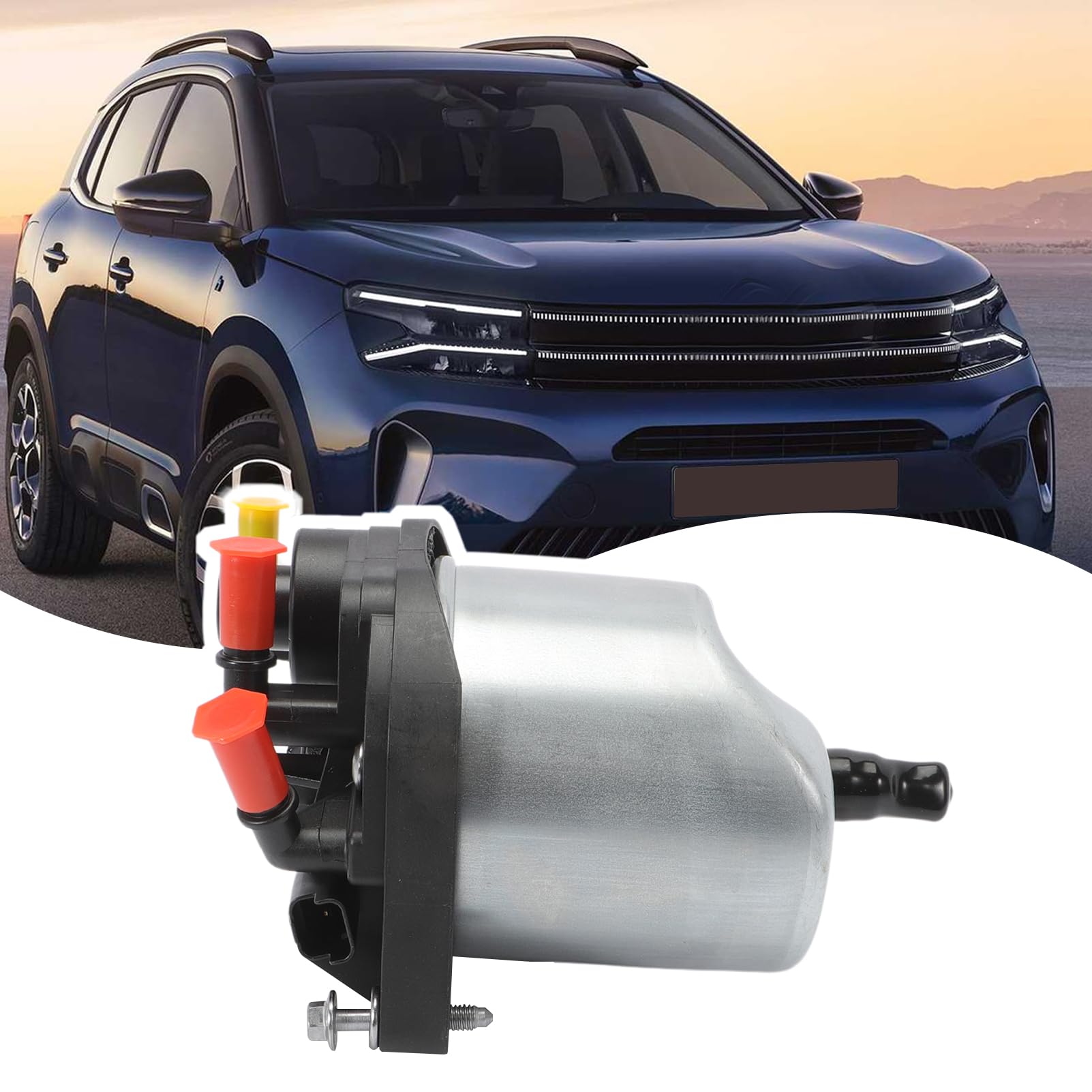 Carcasa de filtro de filtro de combustible 9809757980 compatible con Berlingo (B9) C3 C4 C5 DS4 DS5 Carcasa de filtro gasoil Compatible Partner 208 308 508 1906E6 190197