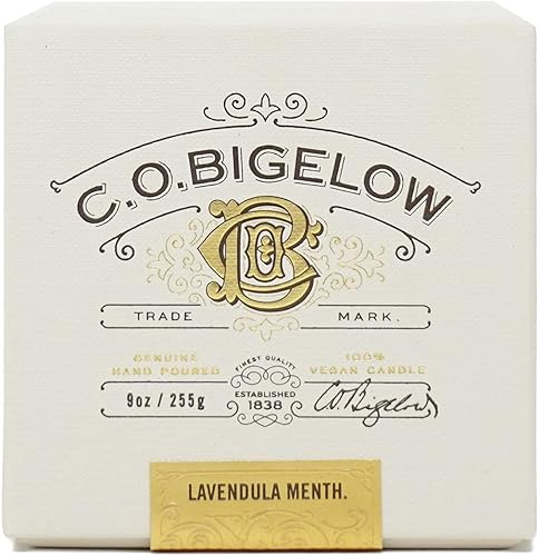 Miniatura 2 de C.O. Bigelow - Vela perfumada de menta Lavendula, vela de cera de soja premium, 60 horas de tiempo de combustión, velas no tóxicas vertidas a mano