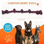 Dog Rope Toys for Tough Aggressive Chewers Large Medium Dogs Heavy Duty 5 Knots Indestructible 35.8inch Tug of War Dog Pull Rope Teeth Cleaning