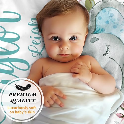 Miniatura 3 de Sábanas personalizadas para cuna de bebé, sábana bajera ajustable con nombre personalizado para funda de colchón estándar de cuna, paquete de 2