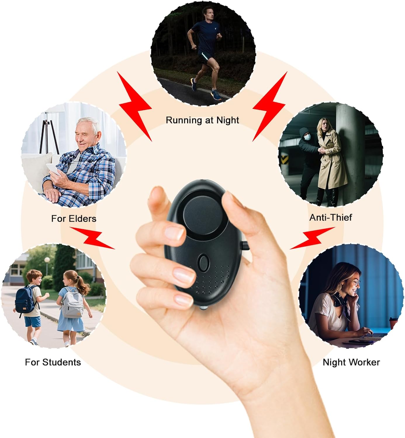 10PCS Accessories Keychain Set for Women with Safety Alarm Key Chain,Whistle and Wristlet KeyChain Set - Image 5