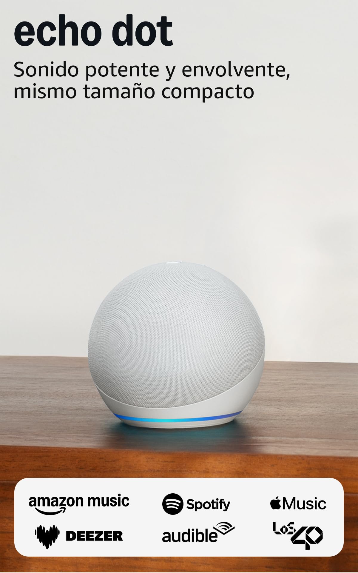 Echo Dot (Última generación) | Altavoz inteligente wifi y Bluetooth, con sonido más potente y de mayor amplitud | Blanco, con Acceso Anticipado a Alexa+ - 1