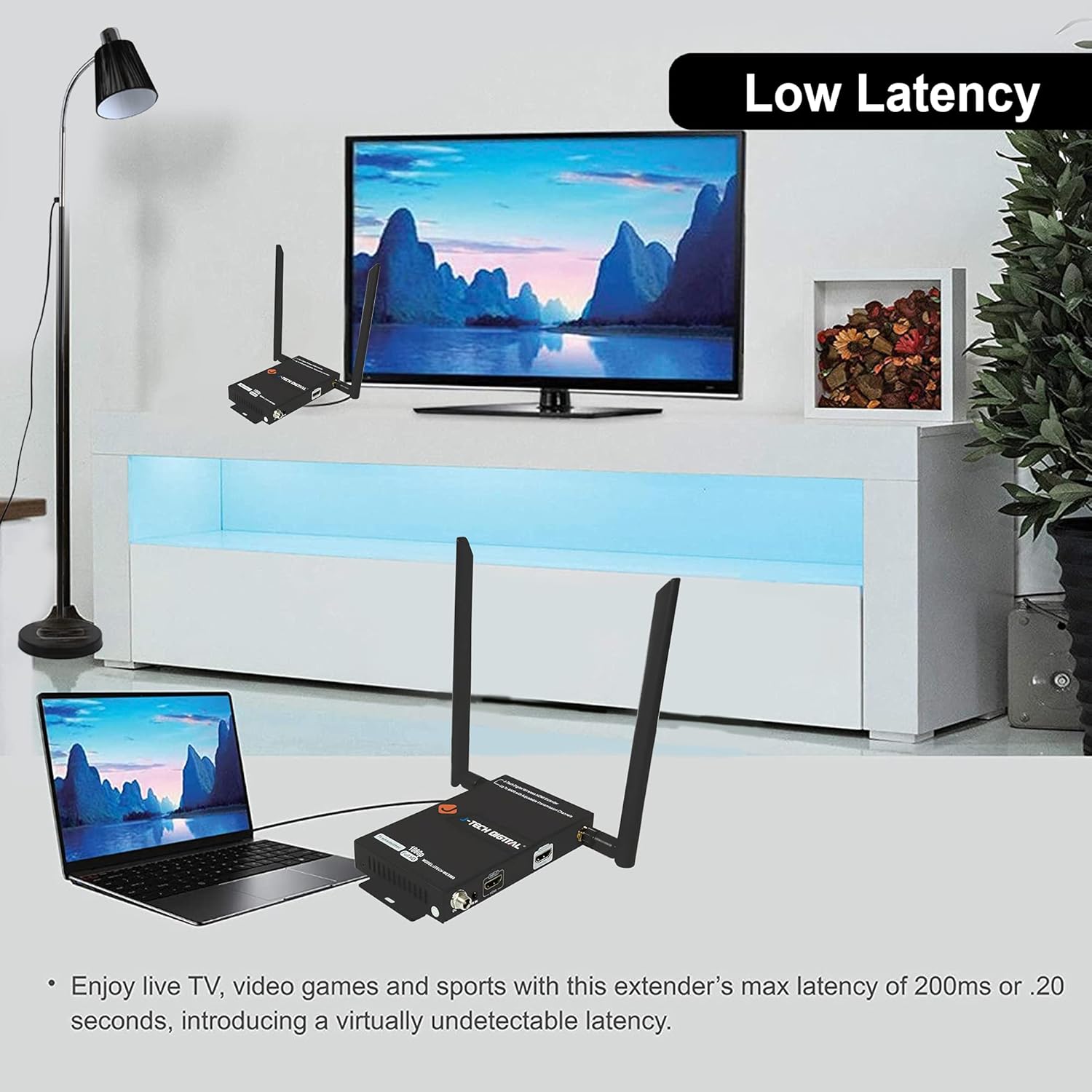 J-Tech Digital Wireless HDMI Extender Low Latency