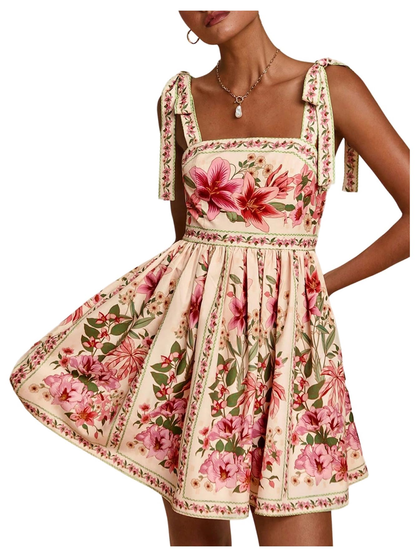 Boho Dresses for Women Tropical Summer Dresses Mini Dress Sundress
