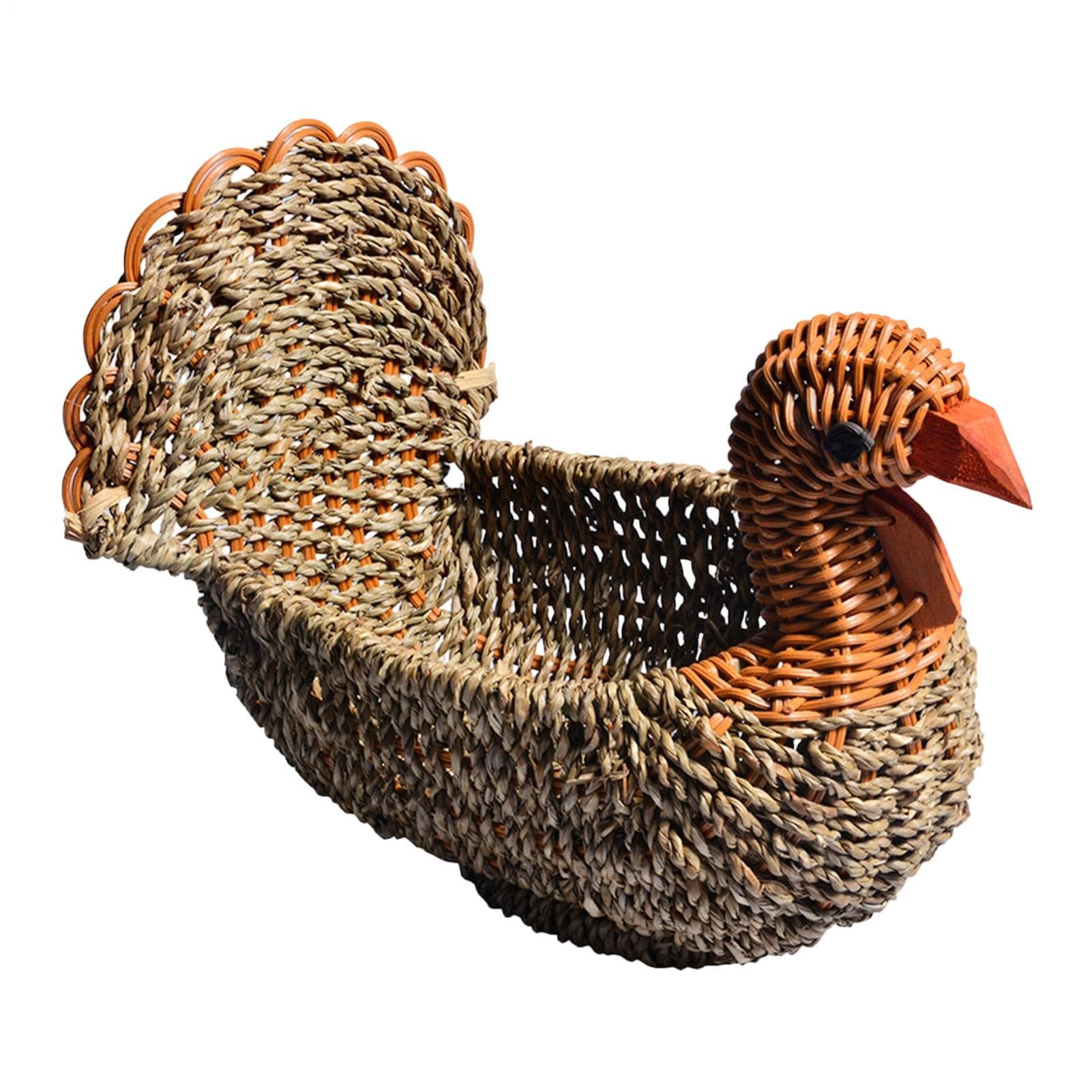 Fruit Basket - Storage Basket | | Turkey Shaped Candy Container Fruit Bucket Vegetable Potato Kitchen Pantry Counter Table Party Crackers Chips Easter