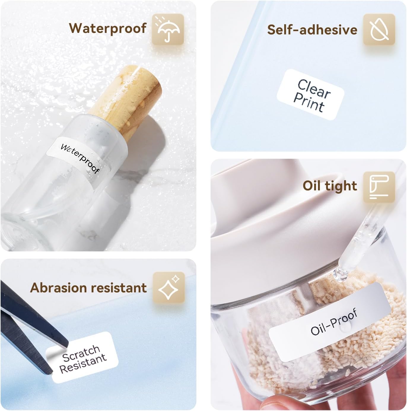 NIIMBOT D11 Label Maker Tape Adhesive White Paper 0.47" X 0.87" (12 X 22mm) 260 Labels/Roll, Compatible for NIIMBOT D11 D110 Label Printer, Thermal Paper Black on White, 3-Roll - Image 4