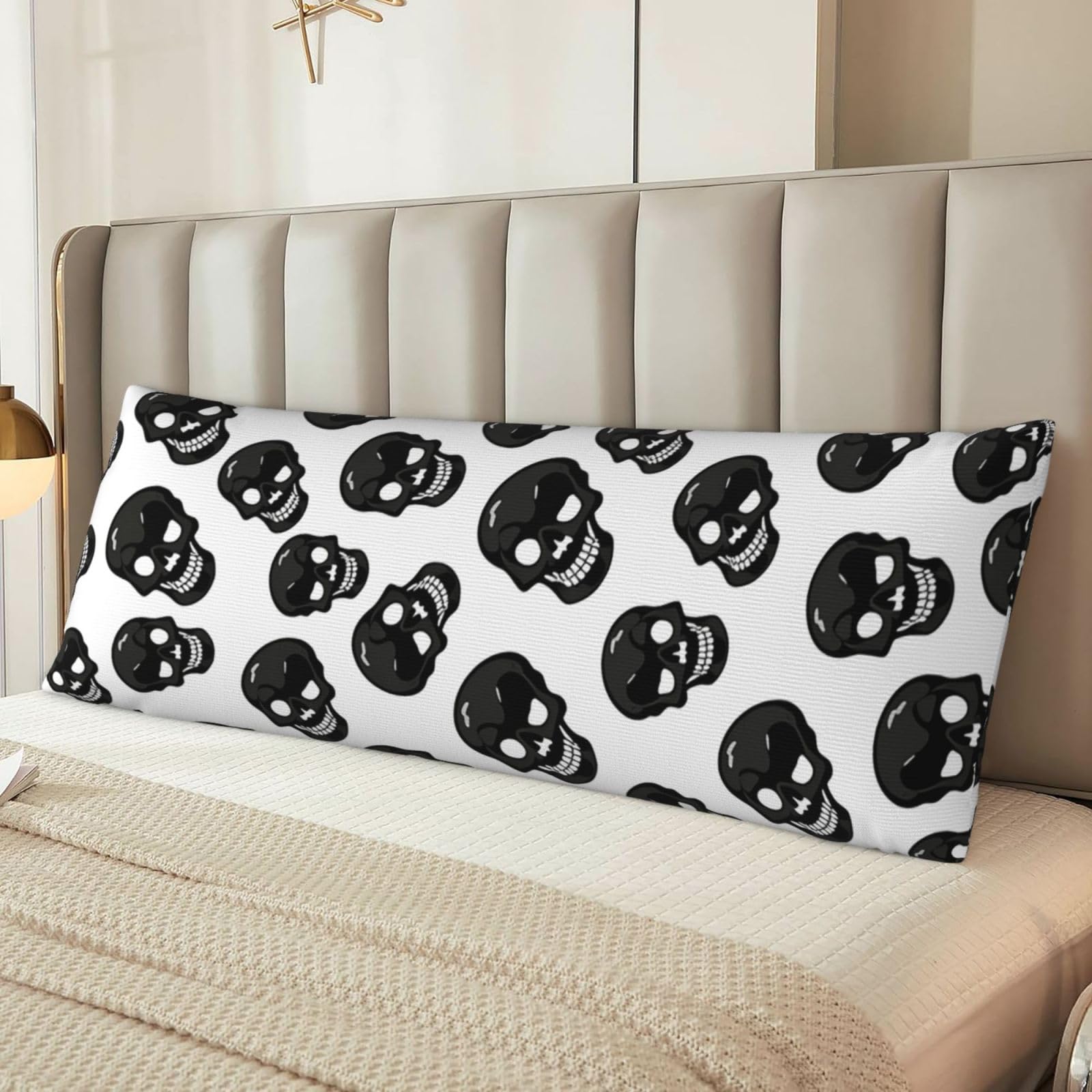Skull Body Pillow Cover with Hidden Zipper 54"X20",Ultra Soft Microfiber Long Pillow Case Decorative Bedding Pillowcase Cushion Cover Cases for Bedroom Couch Sofa,Home Gifts