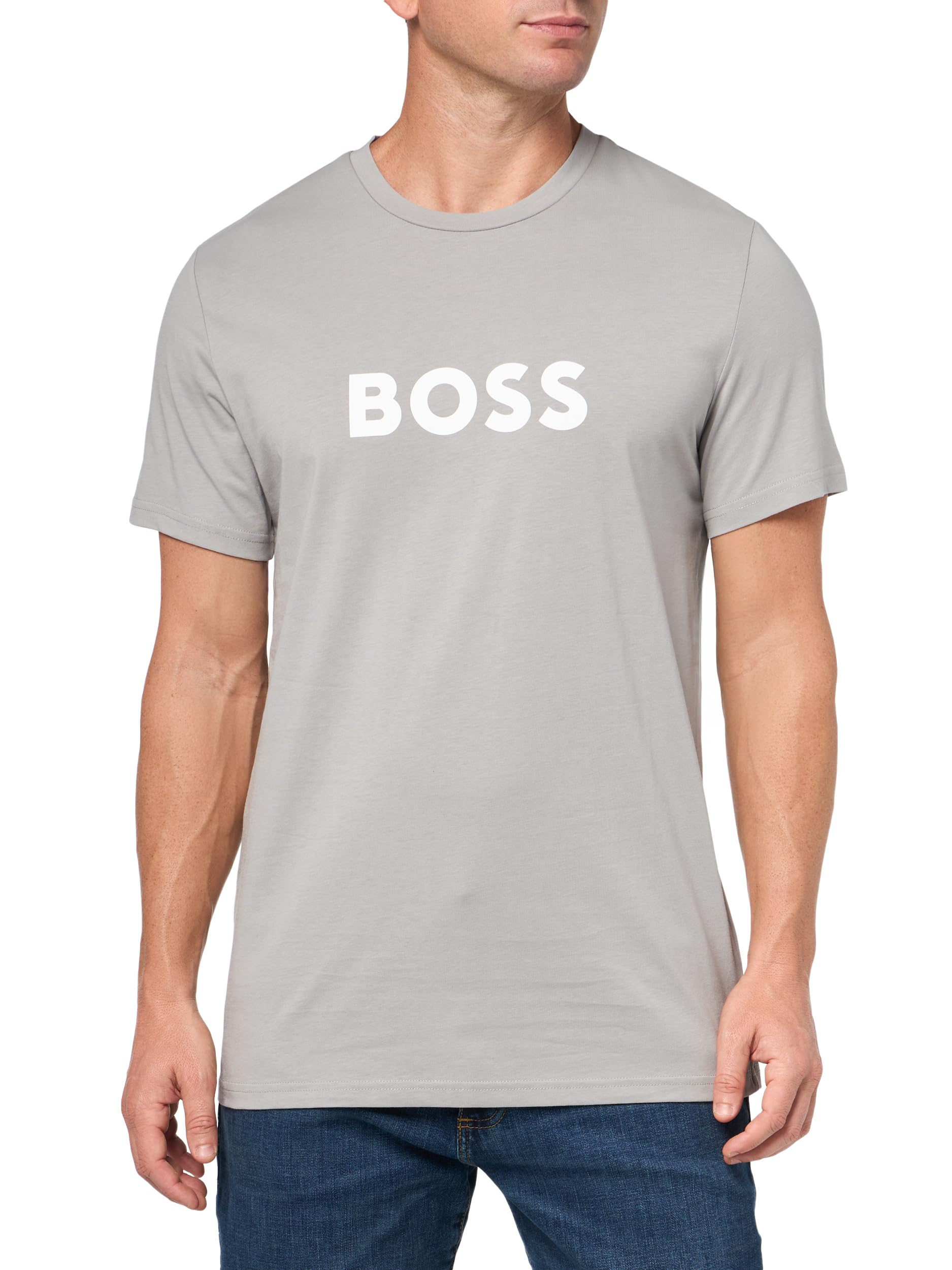 BOSS Mens Big Logo Cotton T-Shirt
