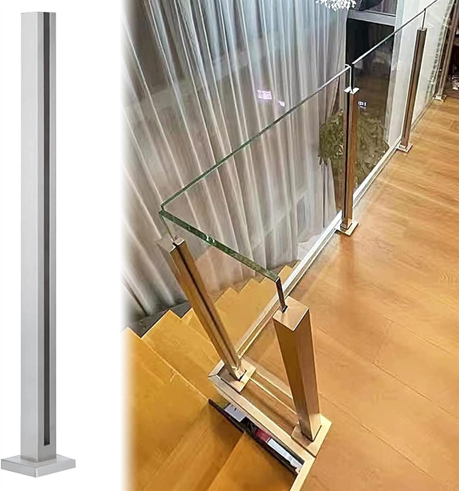 Poteau de balustrade en verre pour sécuriser votre balcon et optimiser la vue