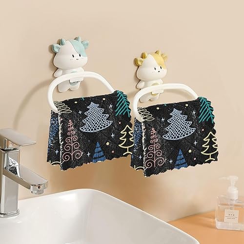 Miniatura 5 de KLL Christmas Tree Black Microfiber Drying Towels for Car Detailing Cute Kitchen Tea Towels Farmhouse Kitchen Hand Towels Absorbent Dish Towels for