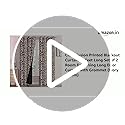 Image of Cloth Fusion Printed 100% Blackout Door Curtains 8 Feet Long Set of 2, Room Darkening Parda with Stainless Steel Grommets for Home Decor (8x4.5 Feet, Ivory Dream)