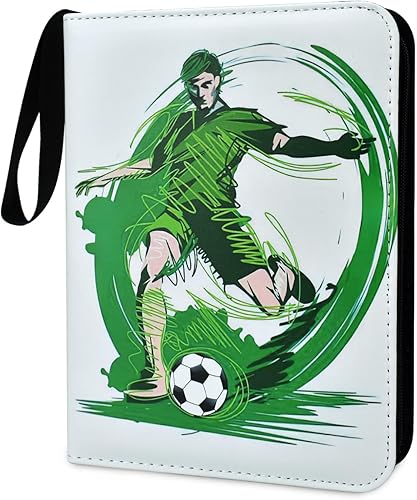 Carpeta de tarjetas de baloncesto para 400 tarjetas, 4 bolsillos con 400 tarjetas de intercambio de tarjetas, funda para coleccionar béisbol,