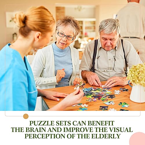 Miniatura 4 de Shappy Paquete de 4 rompecabezas de 35 piezas grandes para personas mayores, rompecabezas de Alzheimer, demencia, Alzheimer, actividades para