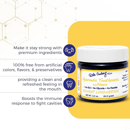 Miniatura 10 de Dale Audrey Pasta dental mineralizante ayurvédica para dientes sensibles  Blanqueamiento dental orgánico con sabor a canela y aliento fresco  Pasta