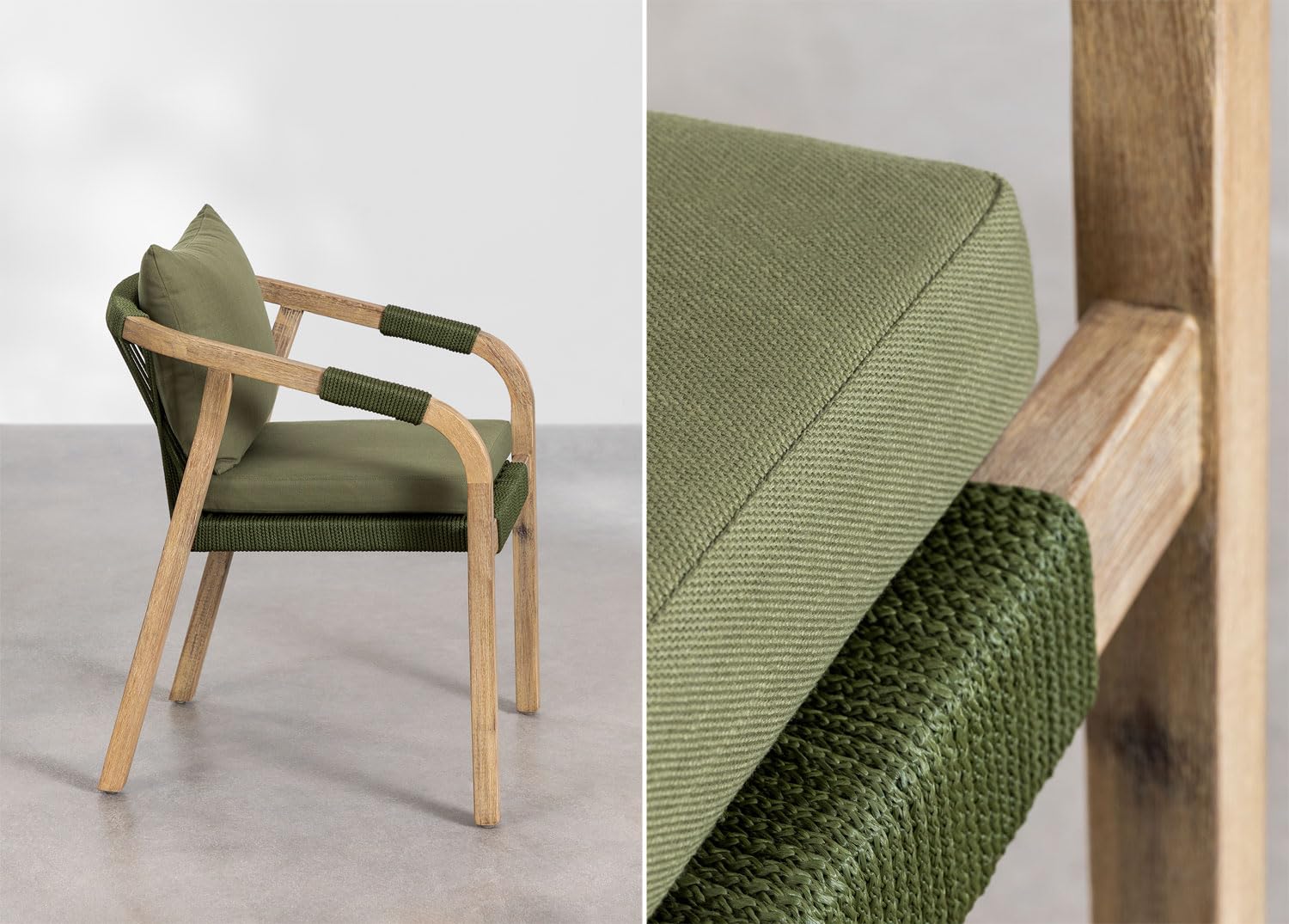 SKLUM Silla de jardín con reposabrazos en Madera de Acacia Dubai -