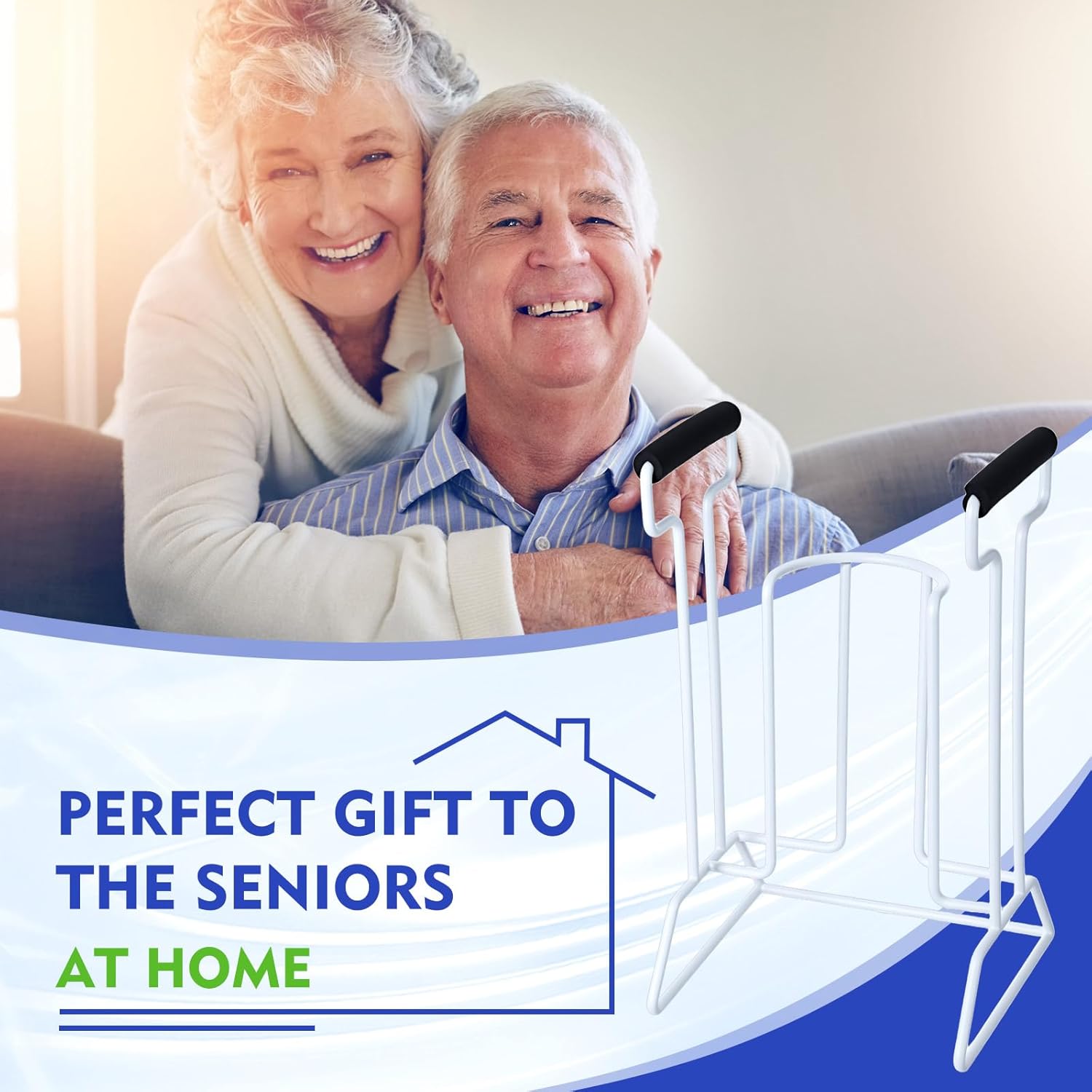 Nuogo 2 Pcs Stocking Donner Compression Sock Aid Device Adaptive Dressing Sock Aid Tool for Putting on Compression Socks Helper Tool for Fits Calf Circumference Under 16 Inches