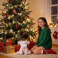 Vista 4 de Hopearl Adorable Vaca de Peluche Juguetes Coloridos, Ganado Lechero Suave de Felpa, Juguetes de Animales de Peluche Lindos, Regalos de Cumpleaños