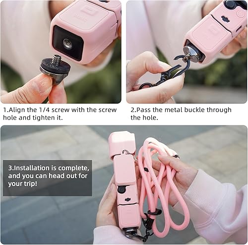 Miniatura 4 de Funda de silicona para bolsillo 3 y cordón para el cuello, funda protectora para lentes, resistente a los arañazos, ajustable, fácil de transportar,