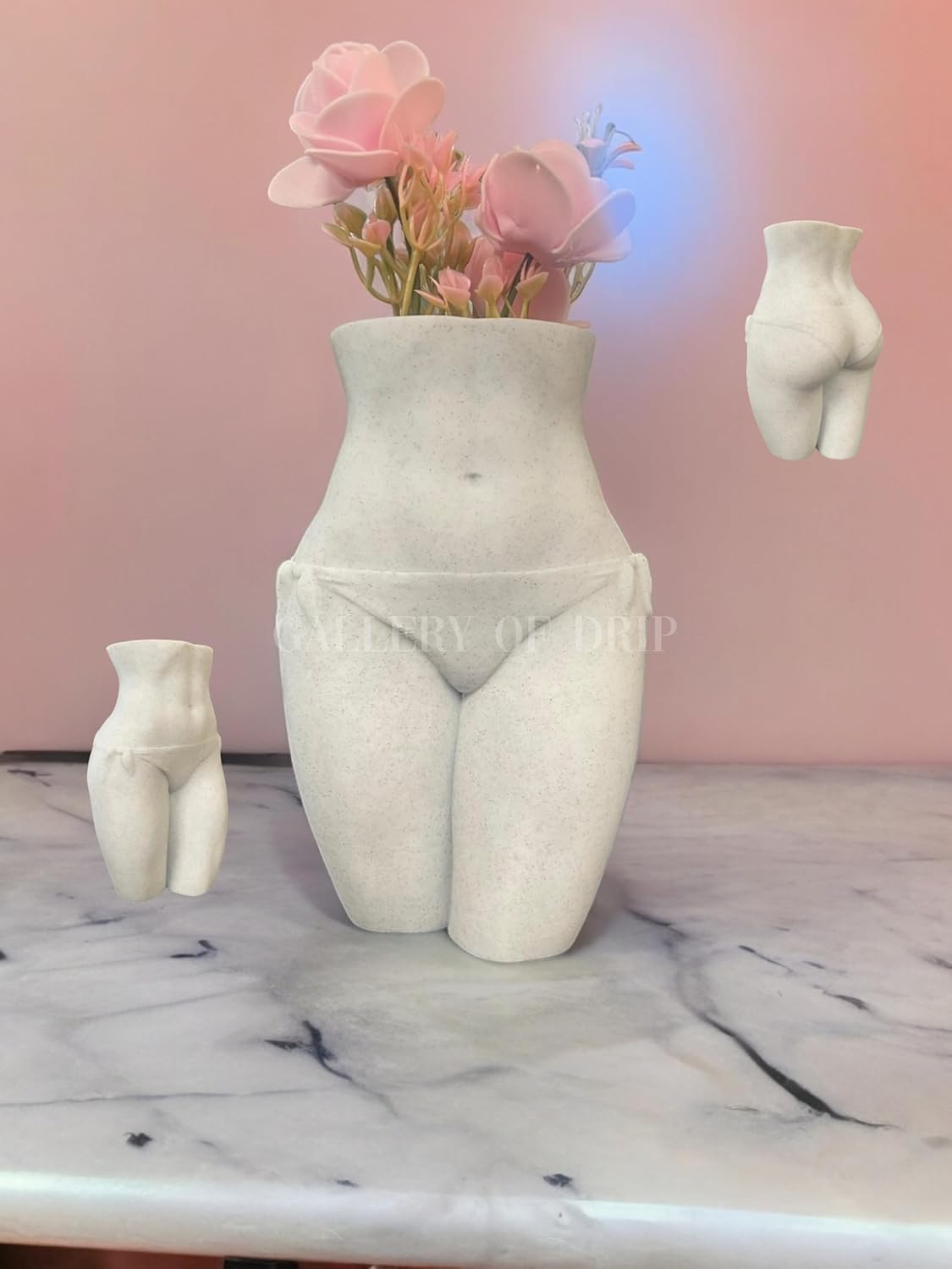 Bikini Bottom Planter – Booty Vase, Standing Woman Flower Pot, Female Figure Sculpture, Succulent & Cactus Planter, Modern Lady Butt Statue for Home & Office Decor (Larger 9.5" Height)
