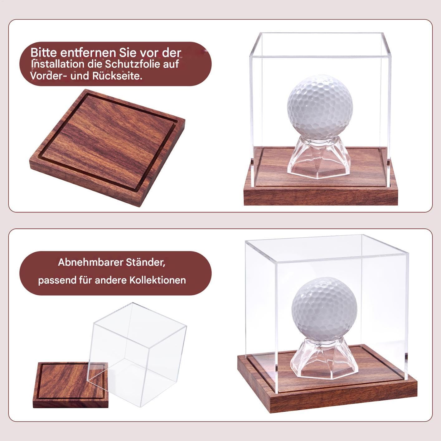 Escaparate para pelotas de golf, transparente, organizador de pelotas de golf, protección contra el polvo, para salón, estudio