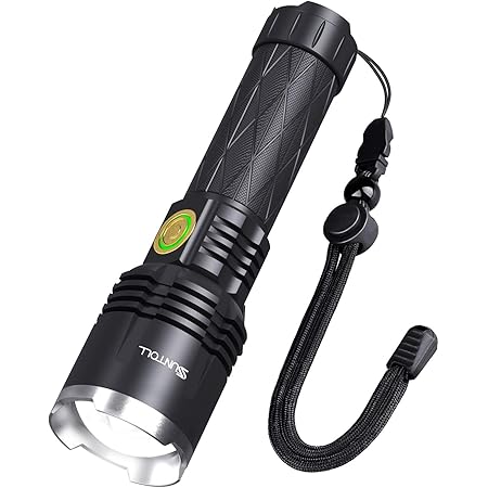 Amazon 21進化版 Suntoll 懐中電灯 Led Xhp90 強力 軍用 最強 超高輝度4800ルーメン ズーム式 ハンディライト 5モード調光 Usb充電式 フラッシュライト Type C 双向充電 モバイルバッテリー 小型 軽量 明るい Ledライト低電量注意 Sos Ipx67防水 ランタン