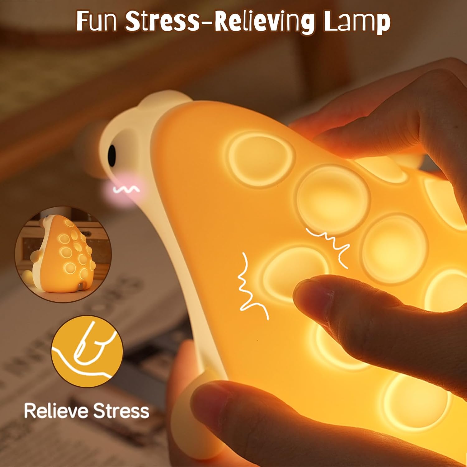 Night Light for Kids, 7 Color Changing Hedgehog Silicone Night Light with Timer, 3 Levels Dimmable Lamp, LED Rechargeable Bedside Nursery Lamp, Cute Animal Nightlight for Toddler Boys Girls (Hedgehog) - Image 4