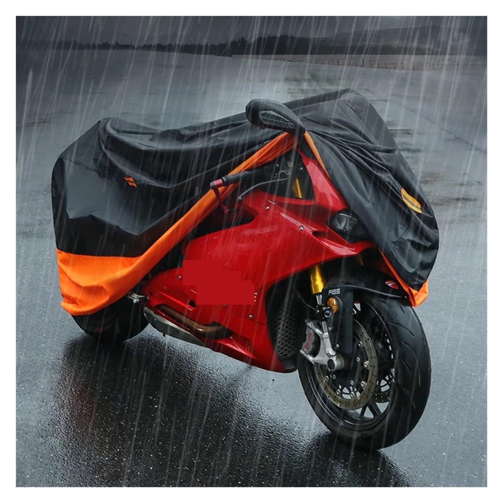 Funda para Motos para Todas Las Estaciones Cubierta Motocicleta Impermeable Clima Protección UV A Prueba Polvo Motores Scooter(M)