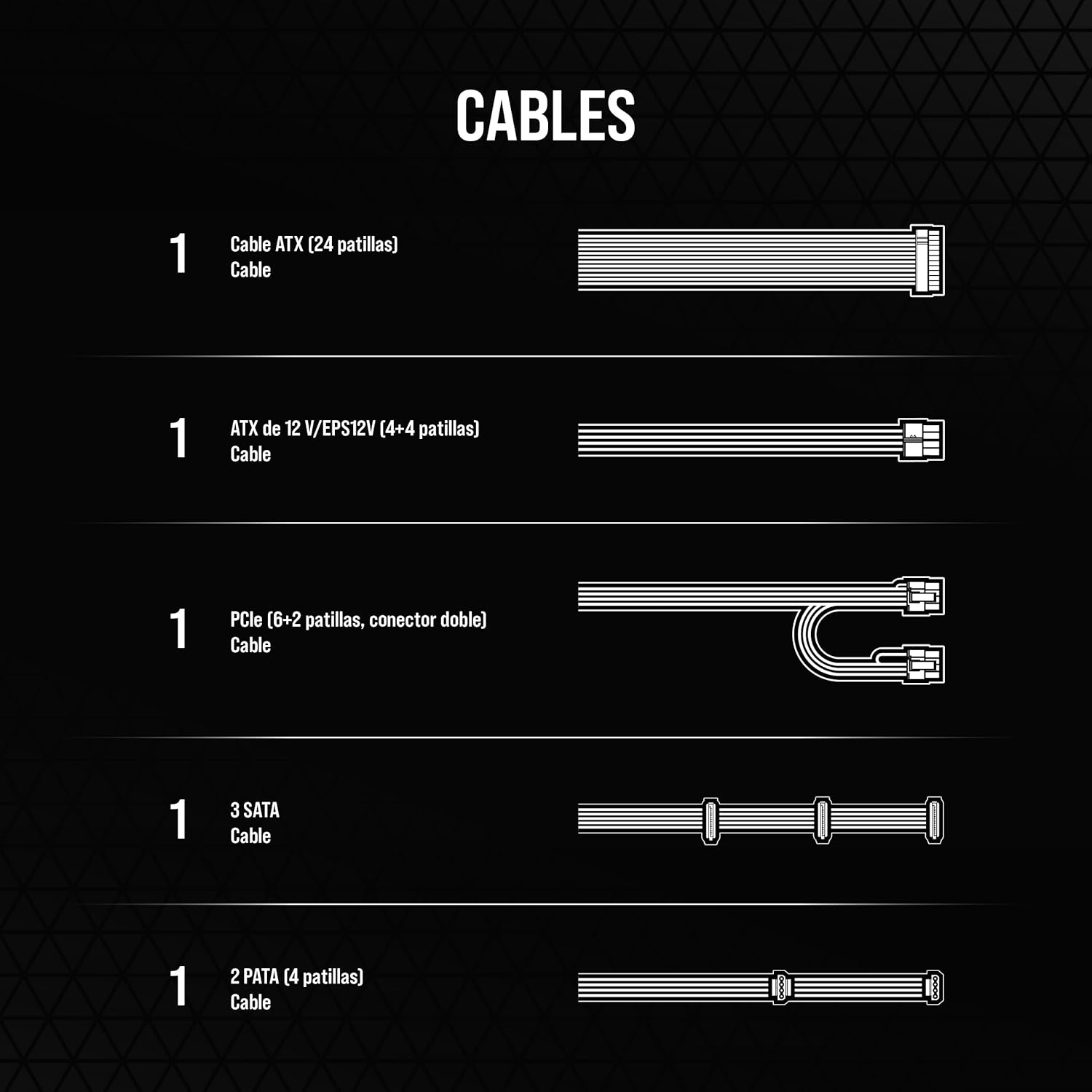 CORSAIR CX550 ATX 550W Fuente de Alimentación – Eficiencia 80 Plus Bronze – Bajo Ruido – Cables con Funda – No Modular – EU – Negro 7