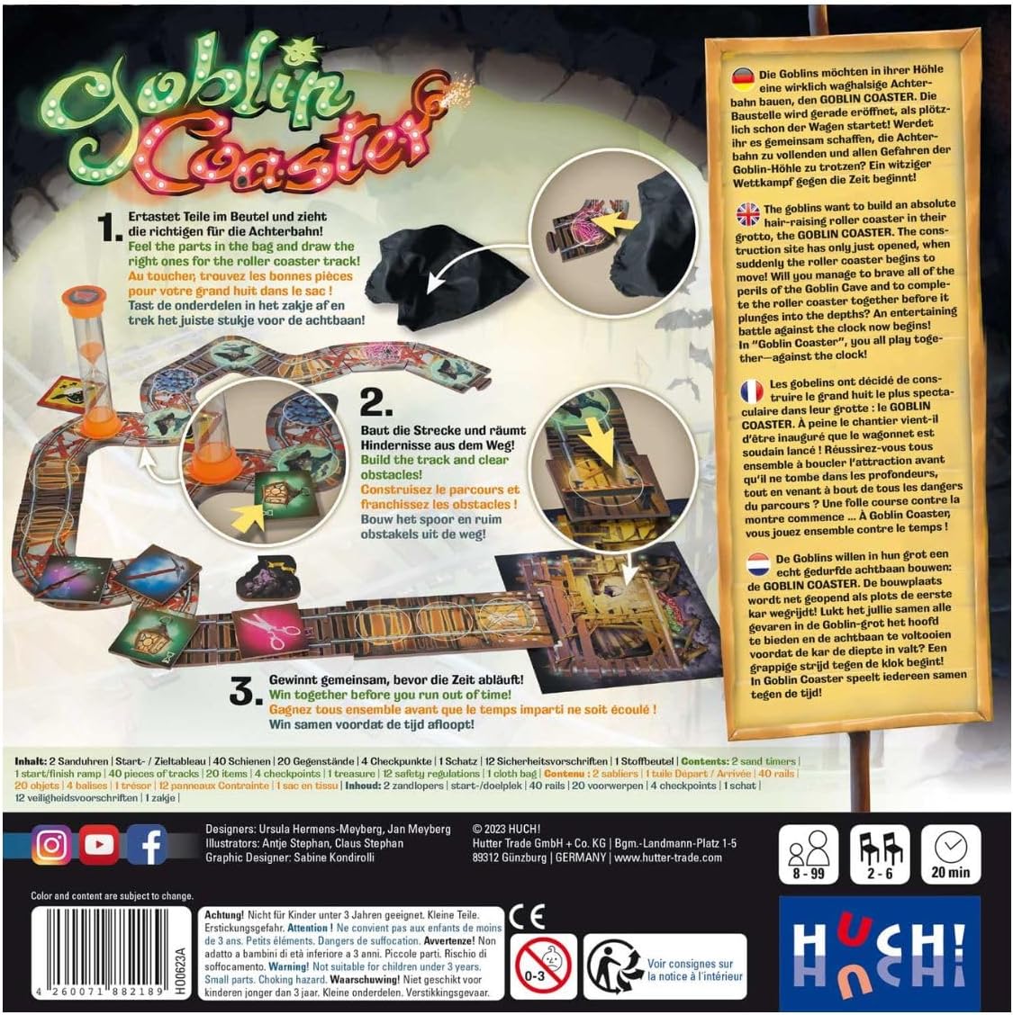 HUCH! Goblin Coaster Family Game Ages 8+