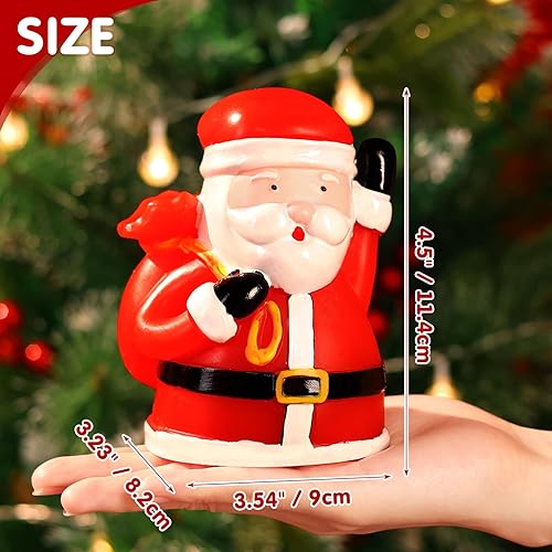 Miniatura 3 de Tuitessine Decoraciones de Navidad, velas LED sin llama, velas parpadeantes LED de Papá Noel, velas de cera real con temporizador de 6 horas, ideas