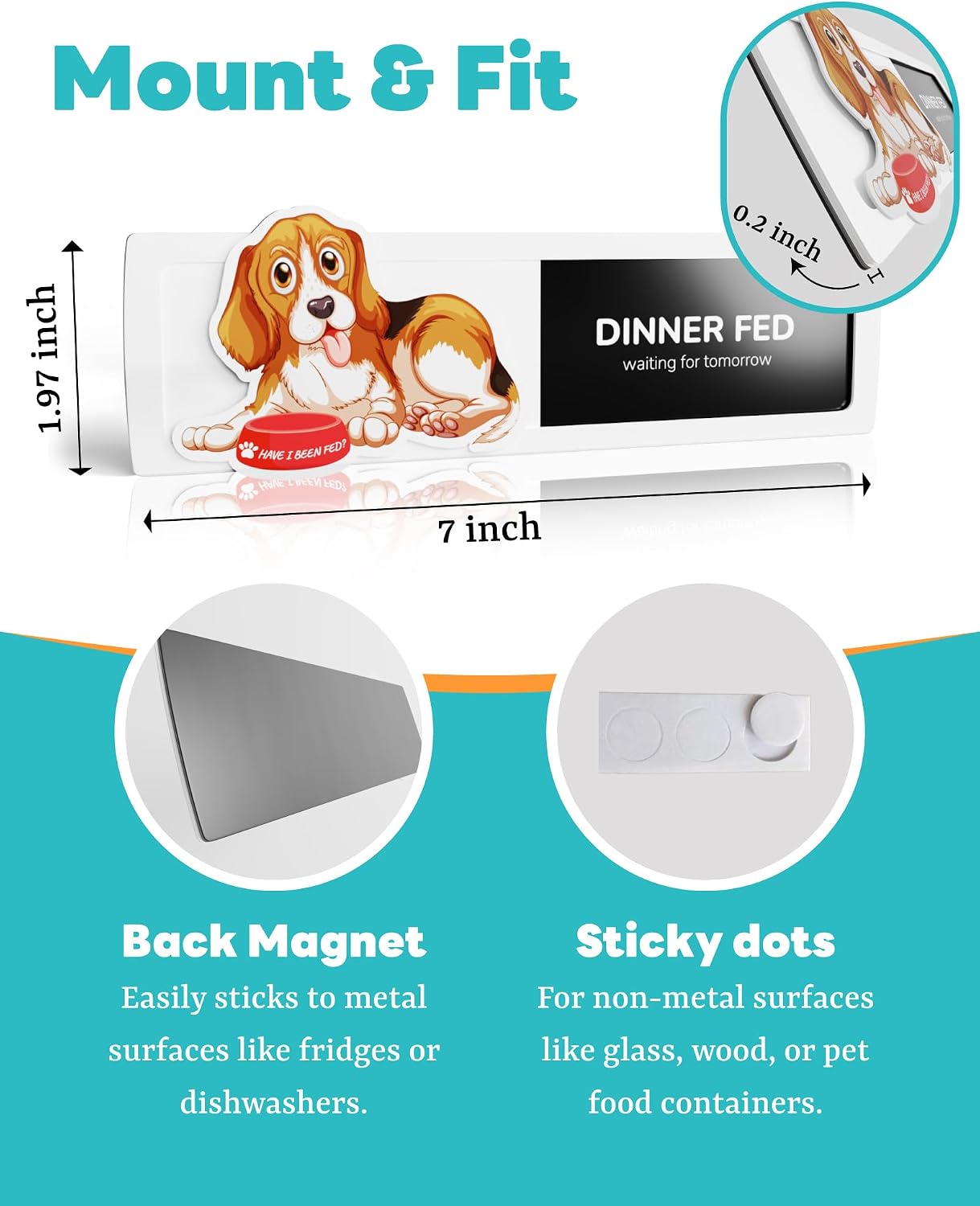 Dog Fed Sign, Dog Feeding Reminder (Beggin' Face)