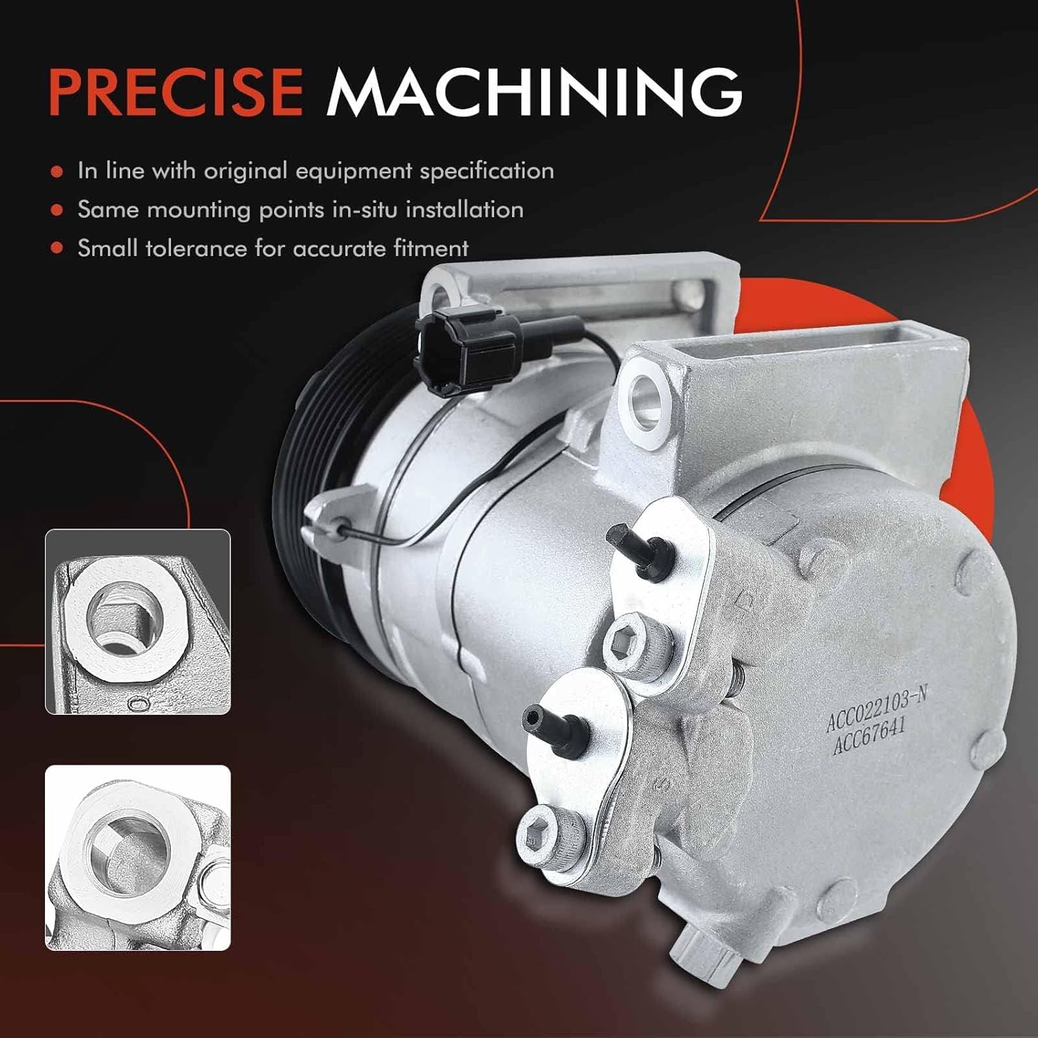 A-Premium Air Conditioner AC Compressor with Clutch Compatible with Infiniti QX56 QX80, Nissan Armada Pathfinder Titan XD, 5.0L 5.6L