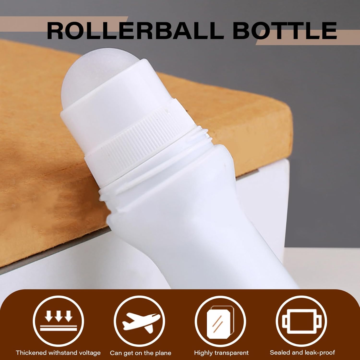 Sunscreen Applicator for Kids Adults 10Pcs 50ml Sunscreen Roller Applicator Refillable Portable Empty Curved Sunblock for Beach Seaside Travel Roll On image 4