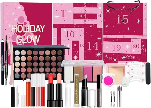 Makeup Advent Calendar 2025 - Beauty Advent Calendar 2025 24 Days Christmas Countdown Cale-ndar Beauty Christmas Makeup Set For Women Full Kit