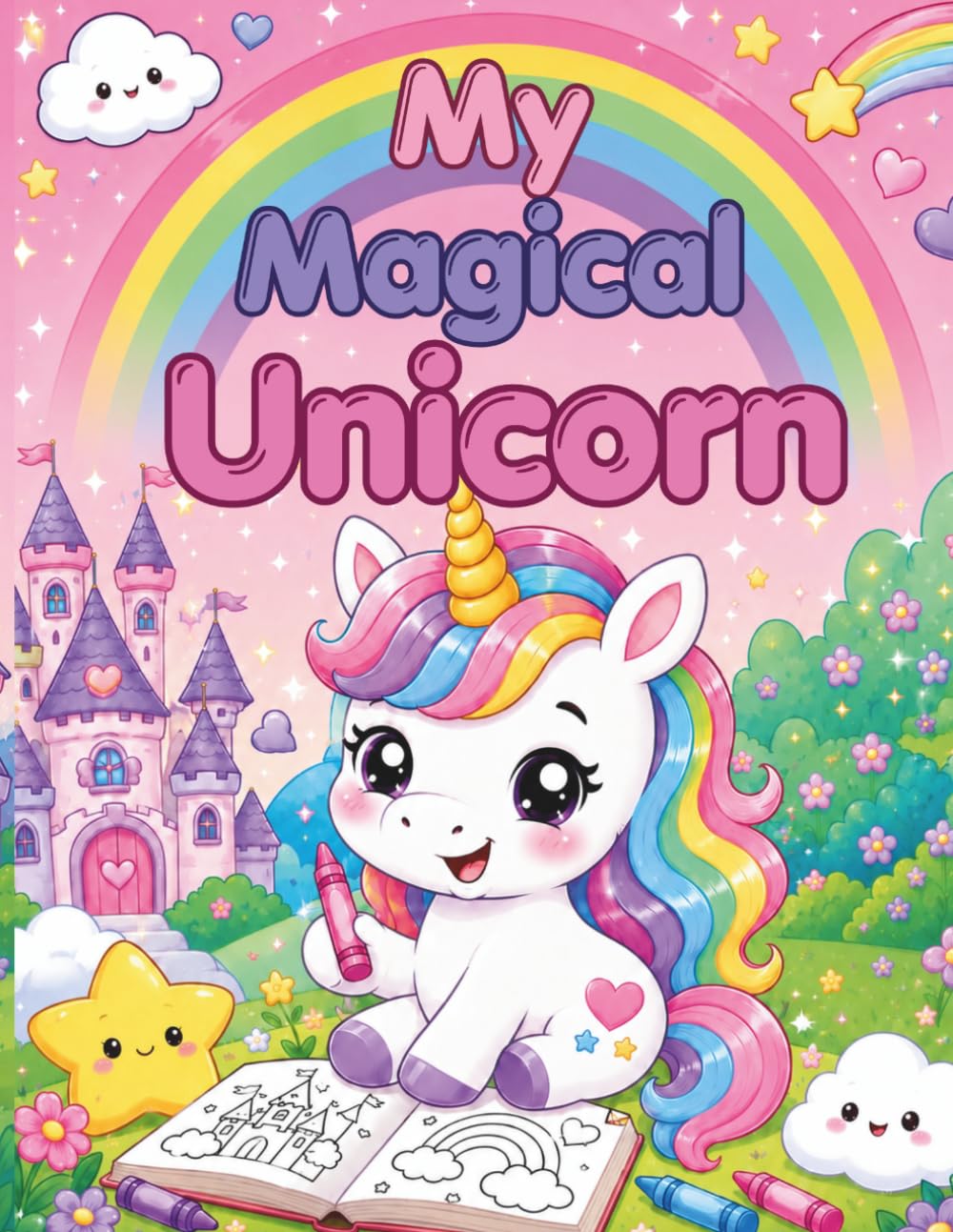 My Magical Unicorn Coloring Book: Cute Kawaii Unicorns to Color and Enjoy