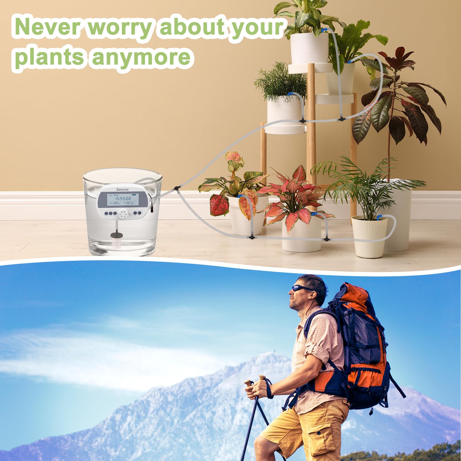 Snapklik.com : Automatic Drip Irrigation System Kit, 15 Potted Plants ...