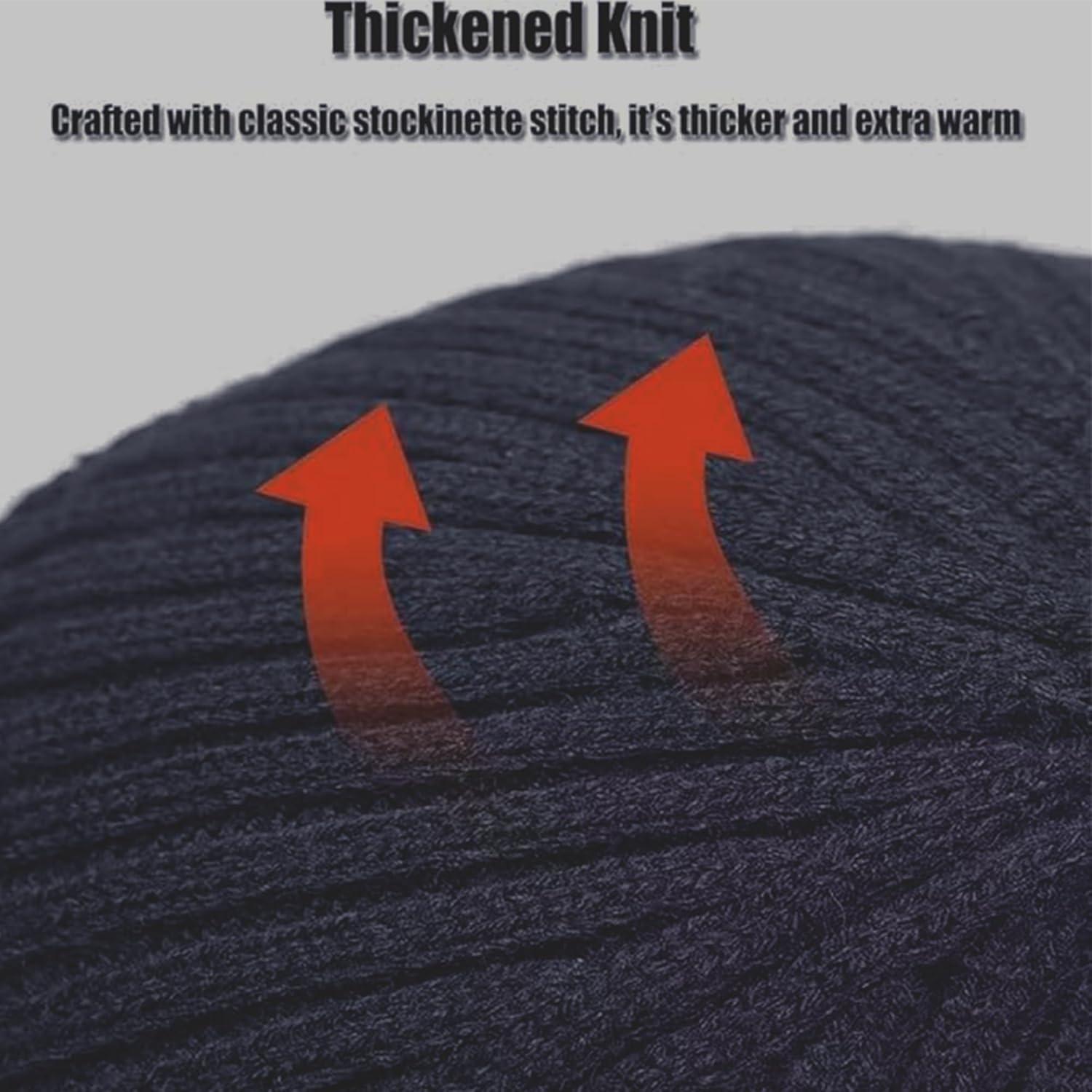 Men Women Earflaps Knitted Hat Warm Thermal Skull Cap Fleece Lined Beanie Cap for Winter Outdoor Windproof - Image 6