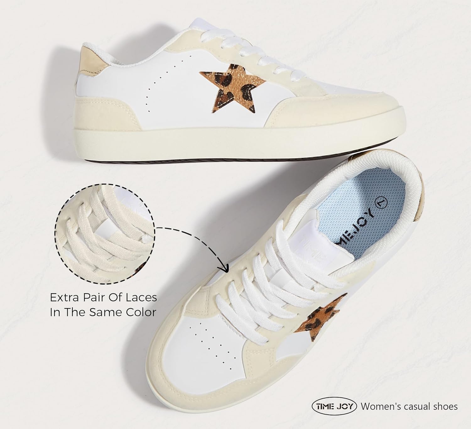 Fashion Star Sneakers for Women Glitter Sequins Lace Up Low Top Walking Shoes Comfortable Cushioned for Party, Casual & Daily Outfits - Image 7