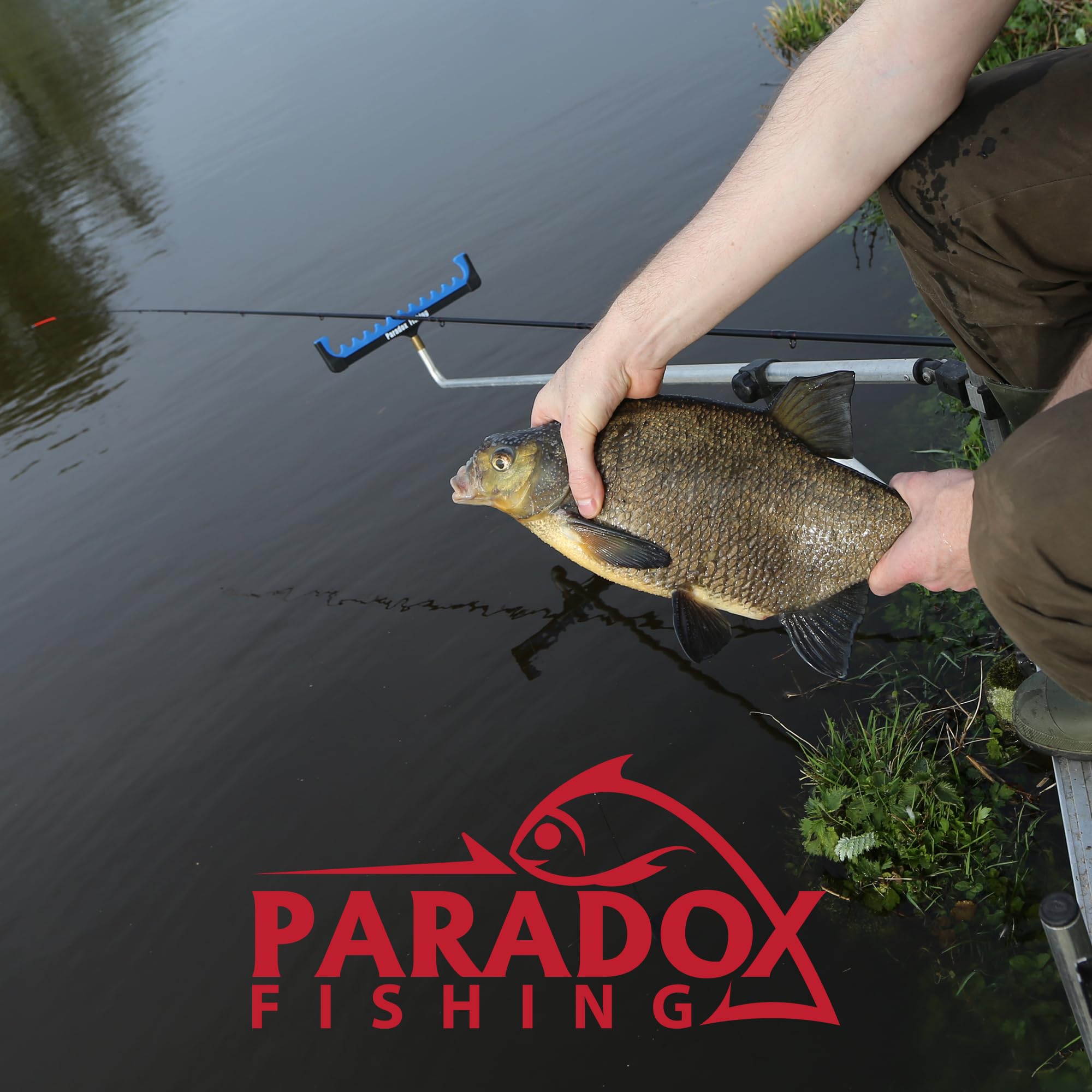 Paradox Fishing Trzymač na wędki Feeder 31 cm – akcesoria do feedera, trzymač na feeder, podpora na wędkę – podpora na wędkę do feedera (1 x podpora na wędkę)