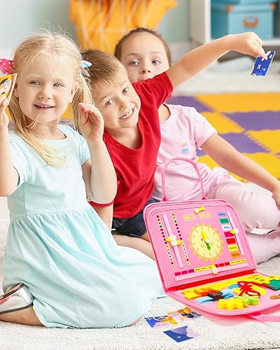 Miniatura 6 de DTUAE Montessori - Juguete de tablero ocupado para niños de 2 a 4 años, regalo de cumpleaños perfecto para niños para aprender habilidades motoras