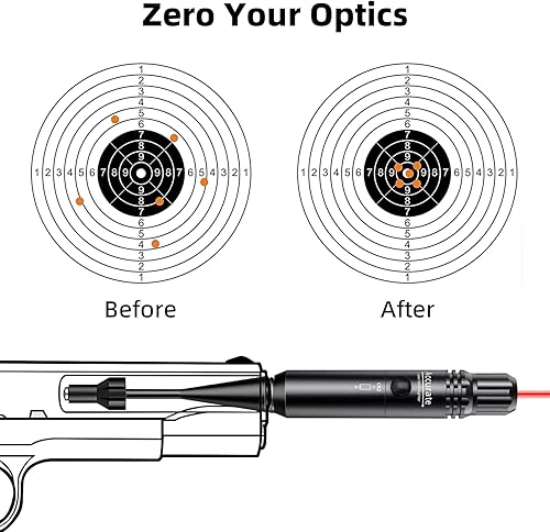 Miniatura 7 de EZshoot Kit de mira de calibre .17 a 12GA, pistolas láser verde o rojo con interruptor de botón grande