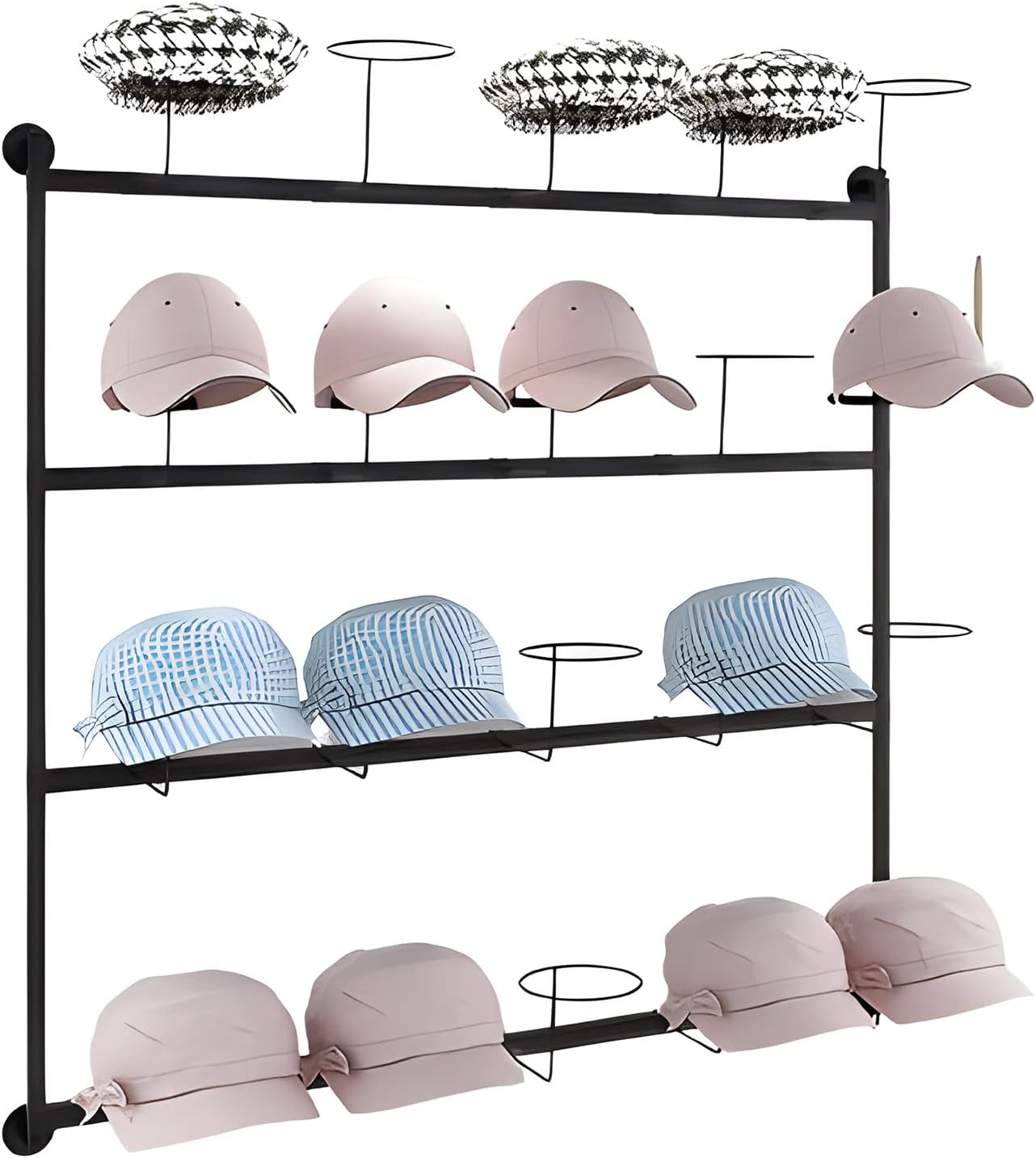 Amazon.com: Tier Wall Mount Hat Organizers and Storage for Multiple ...