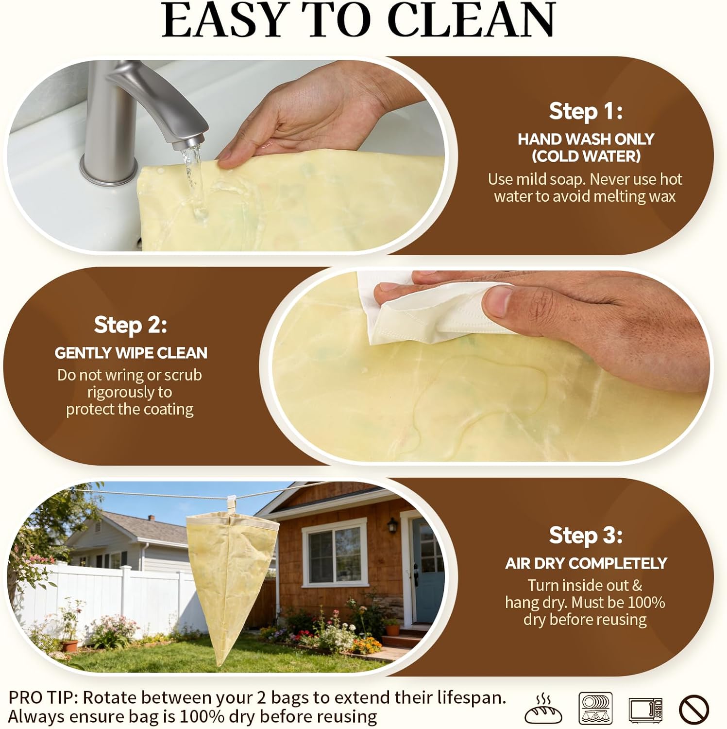 Sourdough Baking Set - 2 XL Beeswax Bread Bags for Homemade Bread (17×13 in) with Botanical Print & 1 Foldable Silicone Funnel Stand Mixer Attachment for 4.5-5 Quart Tilt-Head Mixers