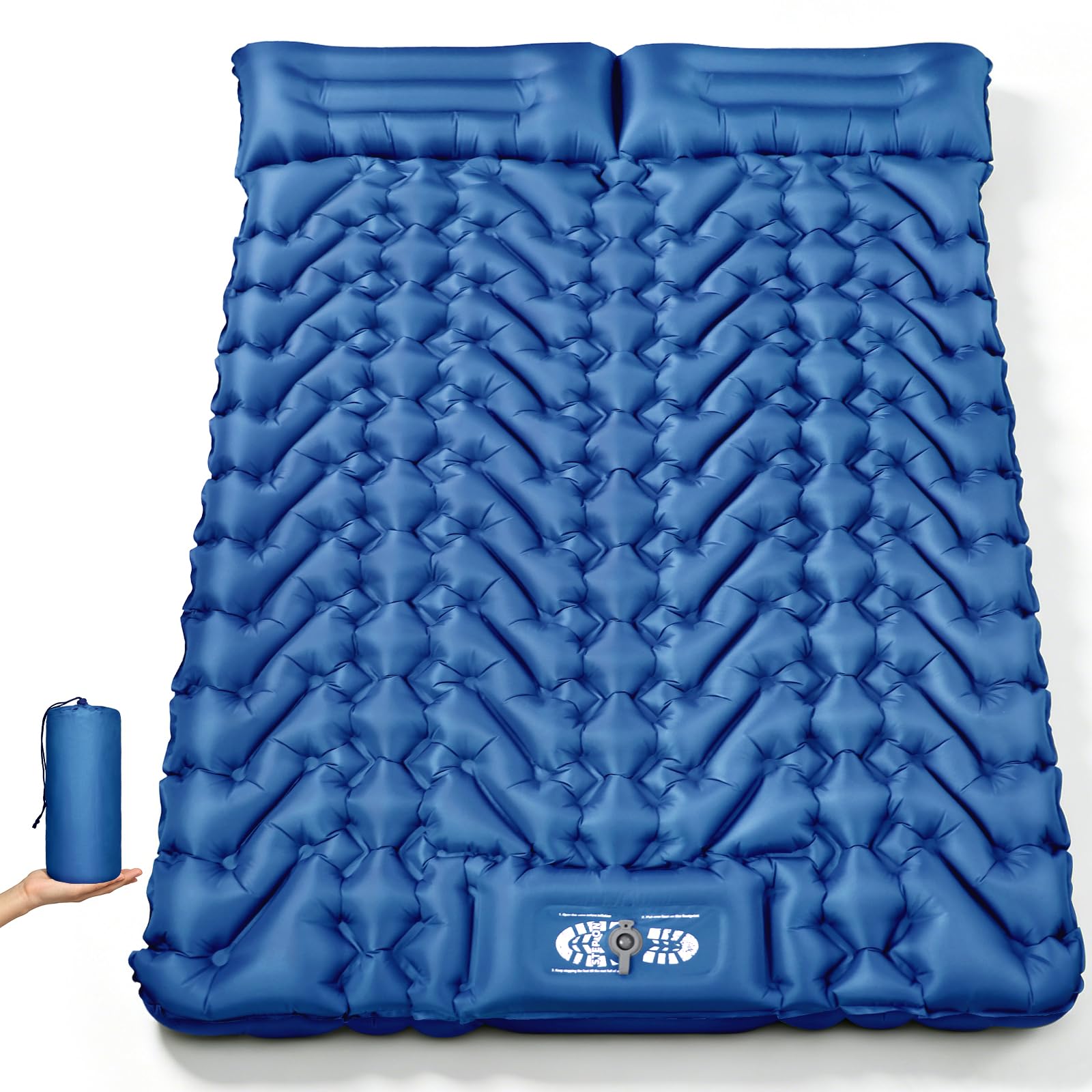 Double Sleeping Pad for Camping, 2 Person Air Mattress