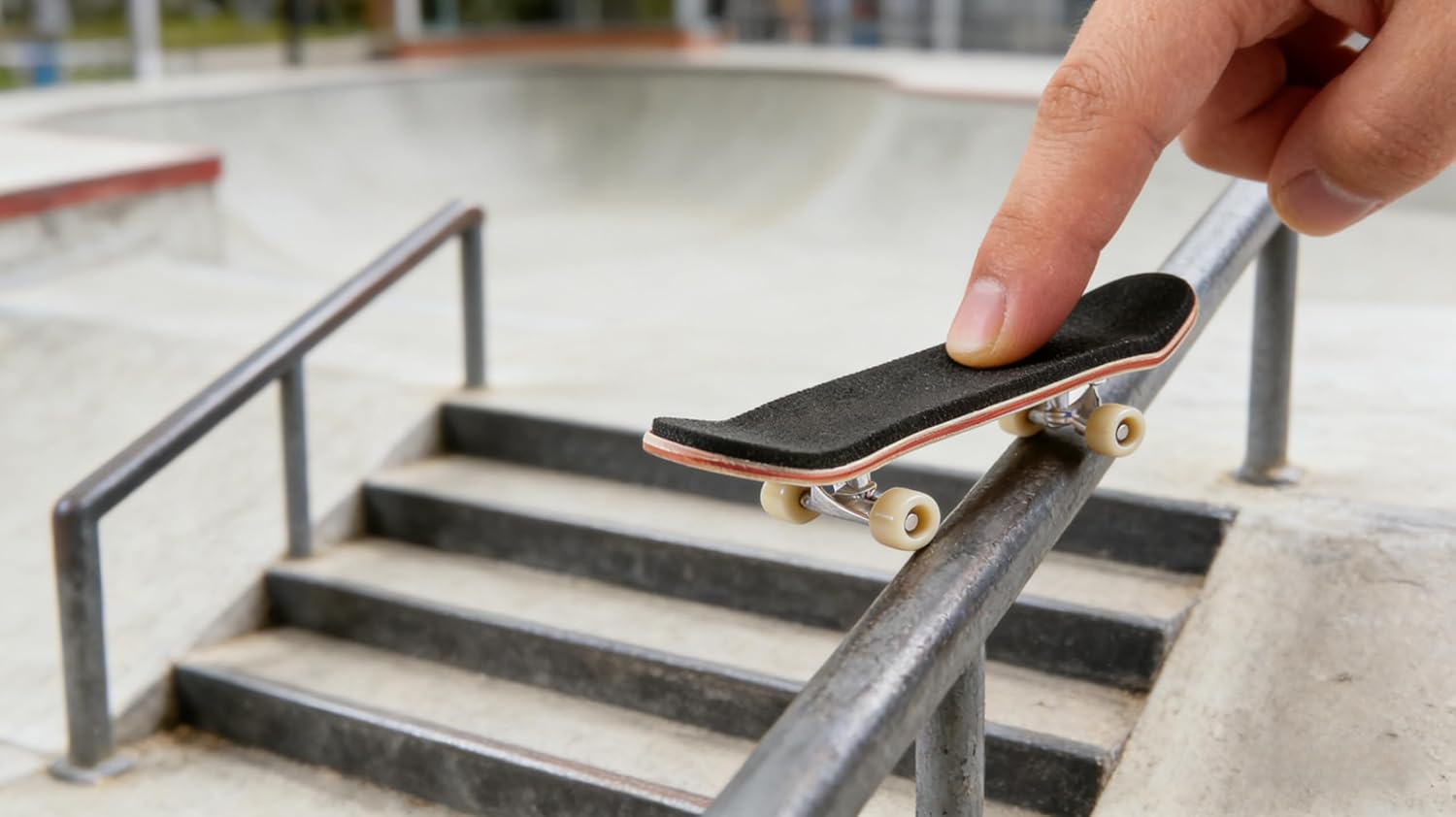 Mini Wooden Finger Skateboard Kit with Wheels, 100mm Maple Deck, Stress Relief Fidget Toy for Kids and Adults (Blue)