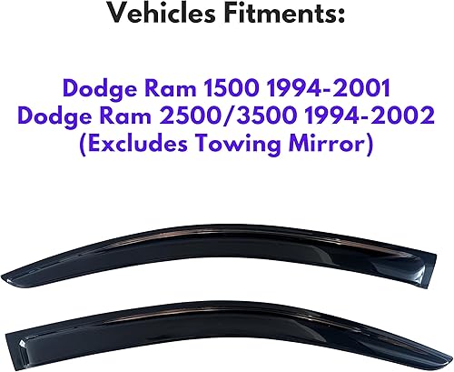 Miniatura 152 de KPY Moldura deflectora de viento con protección contra la lluvia compatible con Mazda CX-3 2016-2021 (CX3), 4 unidades, para ventana lateral