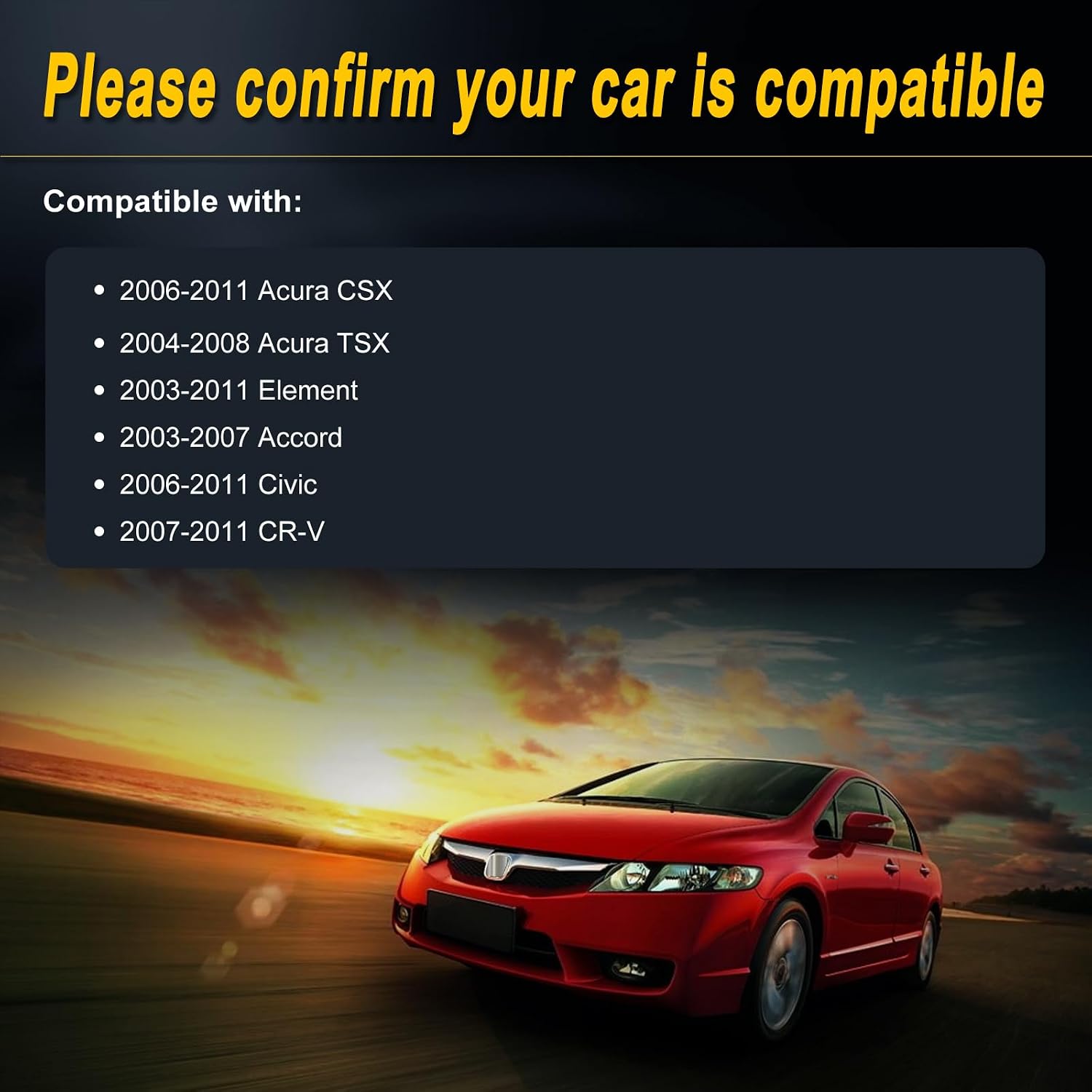 Alternator Compatible with 06-11 CSX Civic 07-11 CR-V 04-08 TSX 2003-2007 Accord 2003-2011 Element 2.0L 2.4L Replace for 31100RAAA01 13980 1042104732 CSC29 CSD73 AND0257 104210-3290 VND0257