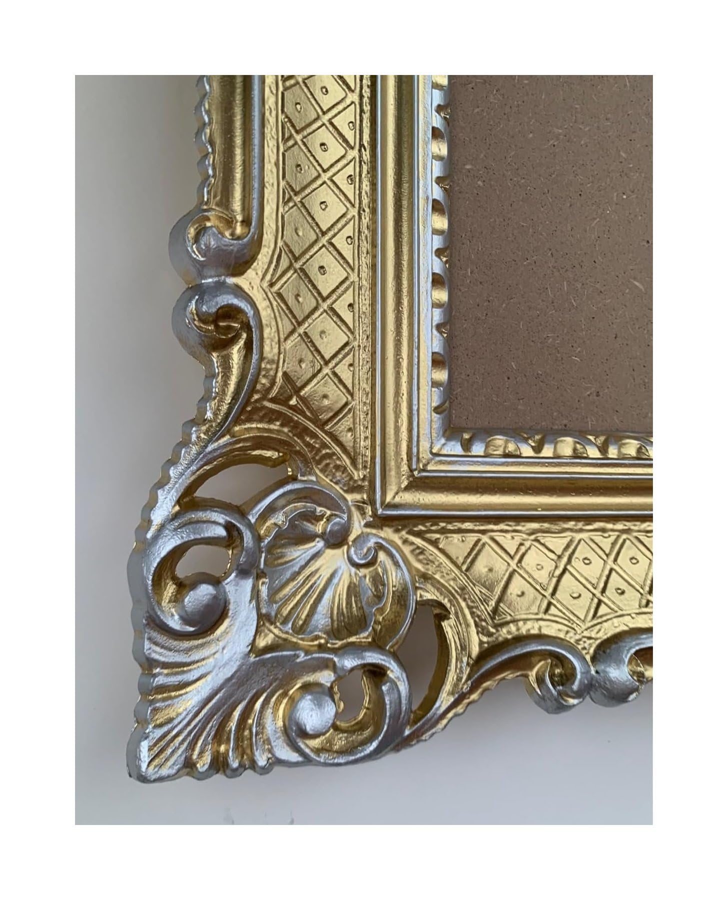 Cadre photo antique de mariage grand format ornementé de luxe